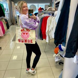 😍 Smiley Heart Eyes Canvas Tote Bag 😍